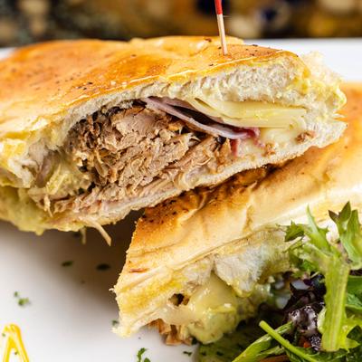 Cuban Sandwich, close-up.