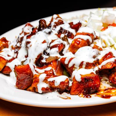 BBQ Chicken, close-up.
