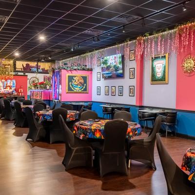 Interior seating area.