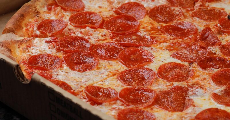 Pepperoni pizza closeup