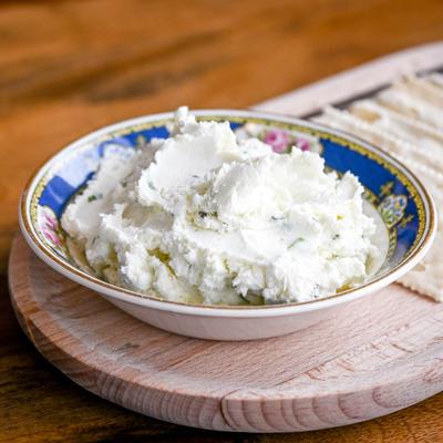 Whipped goat cheese.