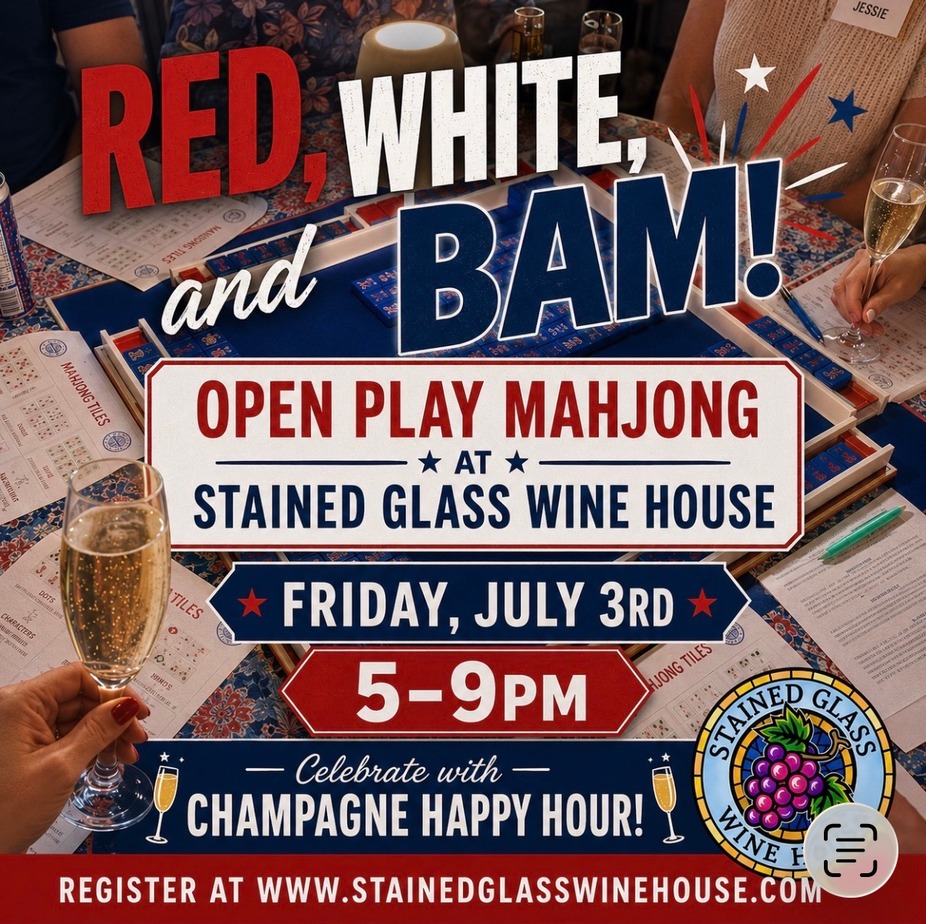 Red, White, and BAM! Open play mahjong event photo