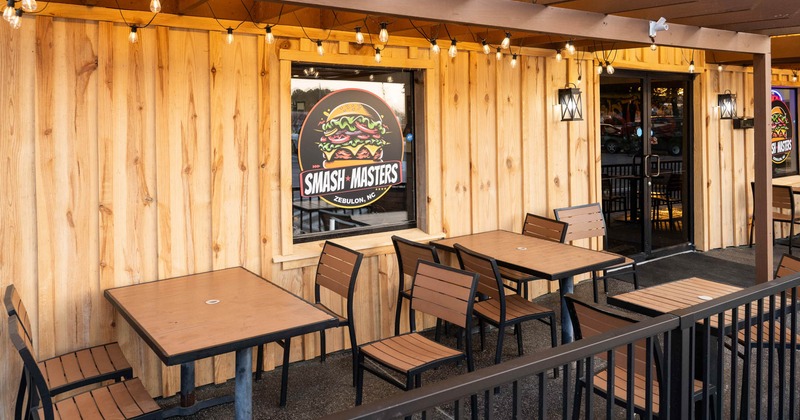 Outdoor, tables with chairs