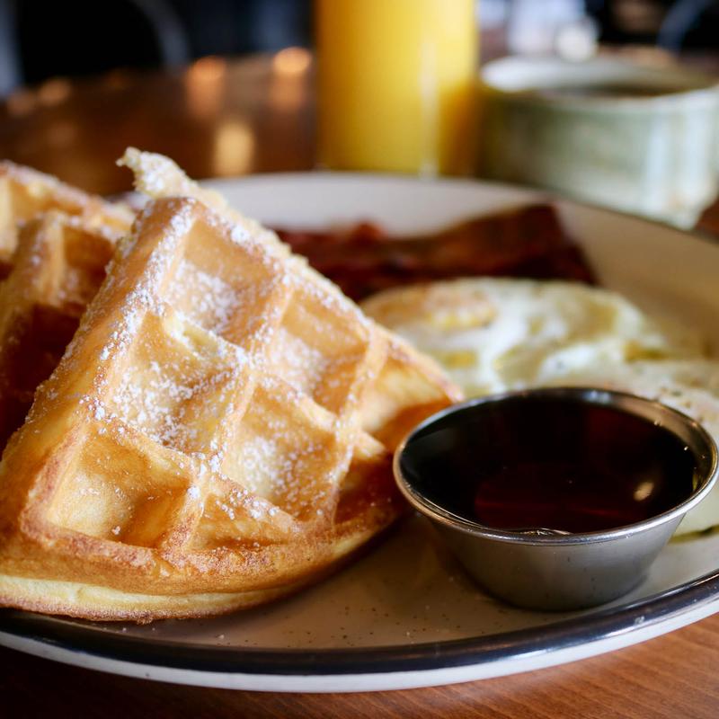 menu item 6 of 54, Belgian Waffle Breakfast
