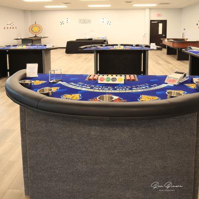 Blackjack tables.