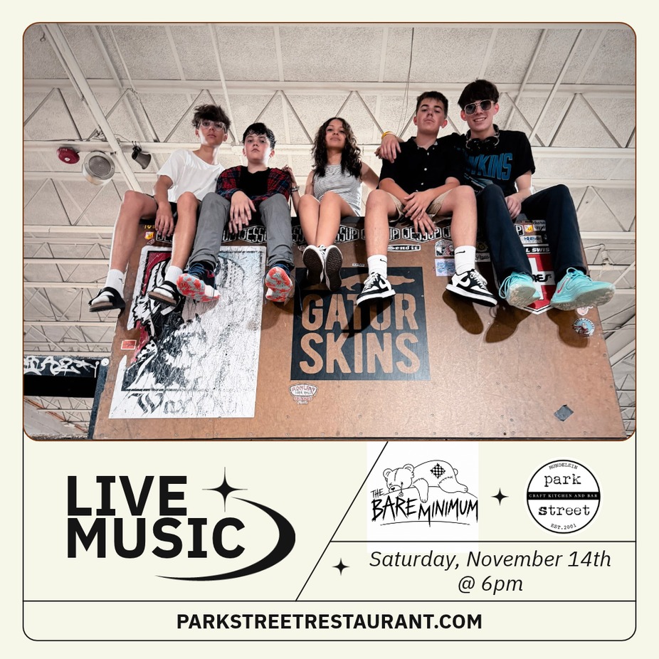 Bare Minimum Live at Park Street Restaurant! event photo