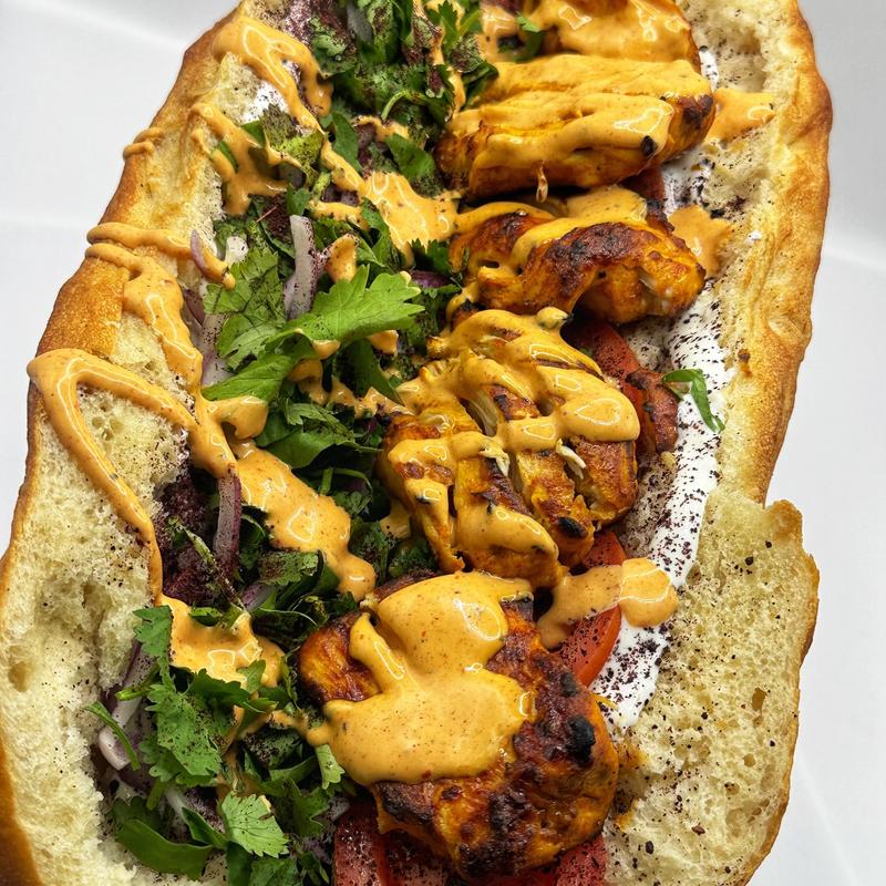menu item 3 of 9, Chicken Breast Kabob Sandwich