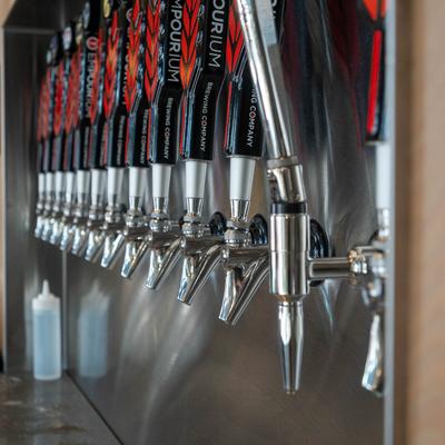 Beer tap wall.