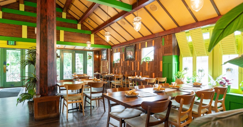 Interior, dining area with chairs and tables