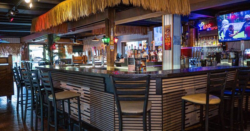 Interior, bar, stools, drink rack