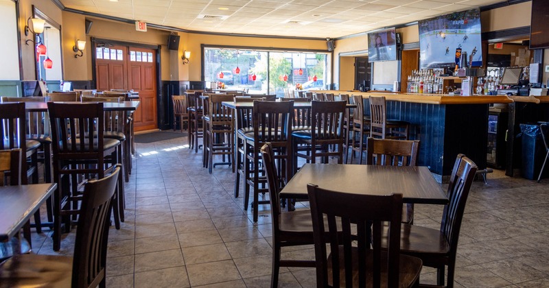 Interior, tables ready for  guests