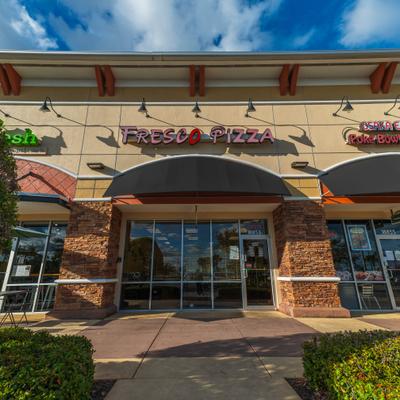 View at restaurant's entrance.