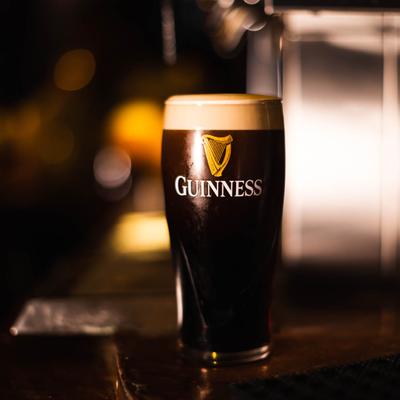 A glass of Guinness.