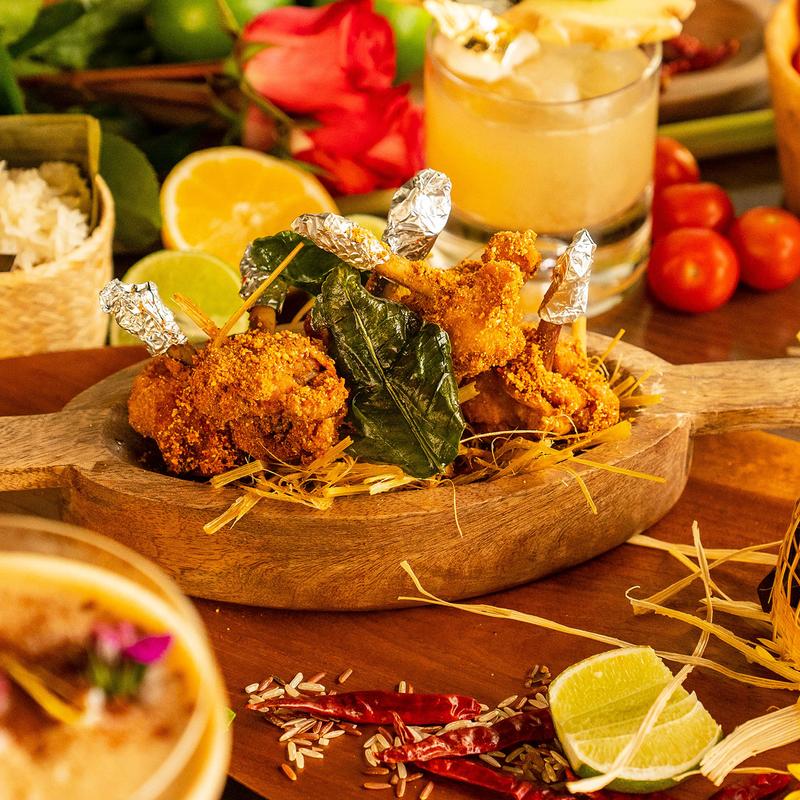 Roasted Rice Powder Spicy Chicken Wing photo