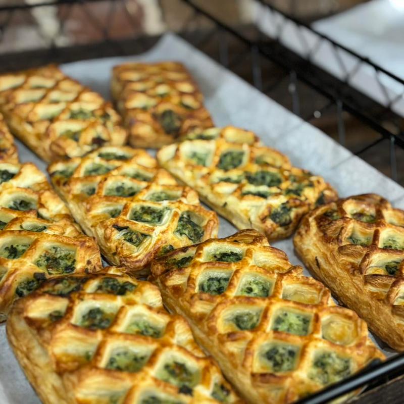 menu item 33 of 46, Goat Cheese & Spinach Danish