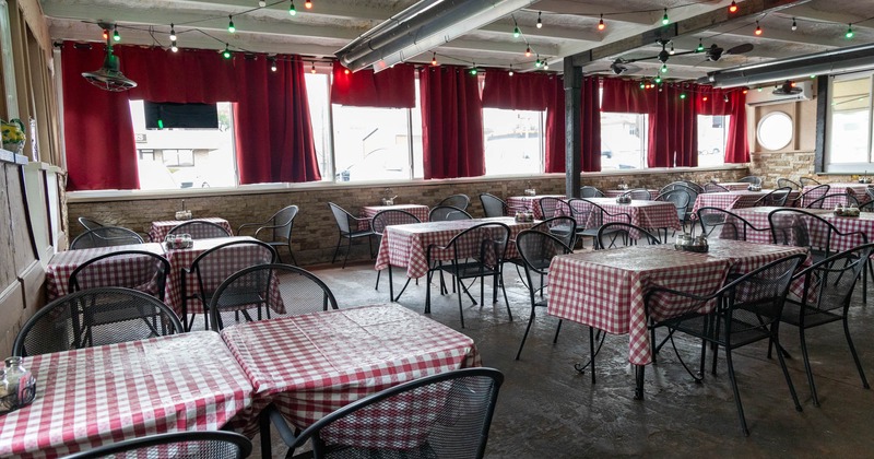 Interior, restaurant seating area Coco's Italian Market