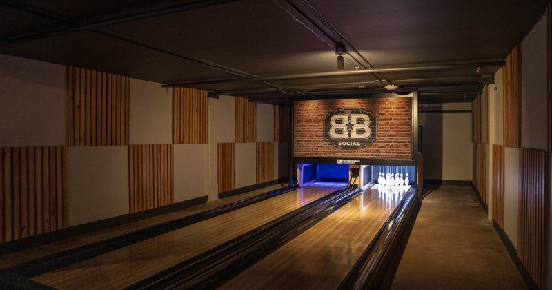 Interior, bowling alley