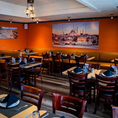 Interior, dining area.