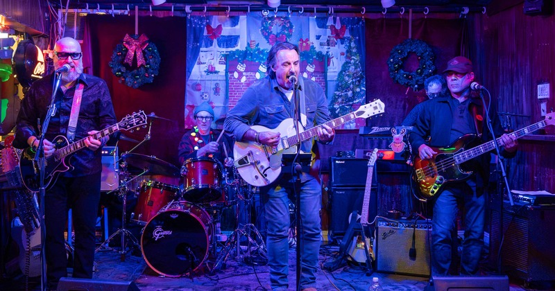 Interior, band on a stage