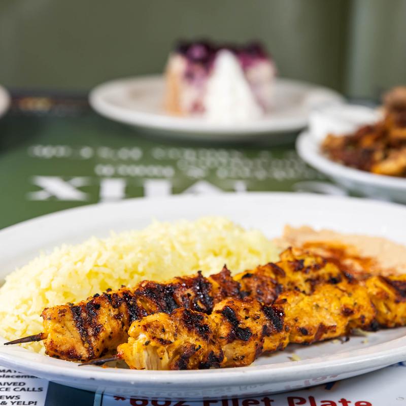 menu item 9 of 14, Chicken Kabob Plate