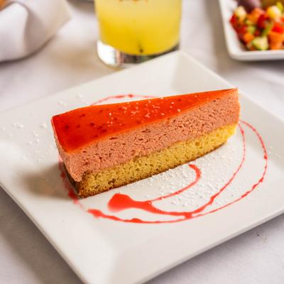 Strawberry Mousse Cake.
