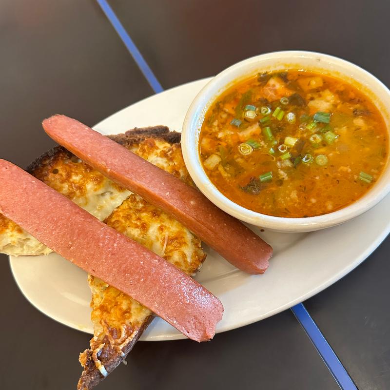 Open Faced Le Hot Dog photo