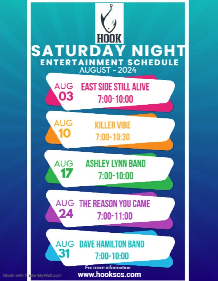 Saturday - Entertainment Schedule - August 2024 event photo