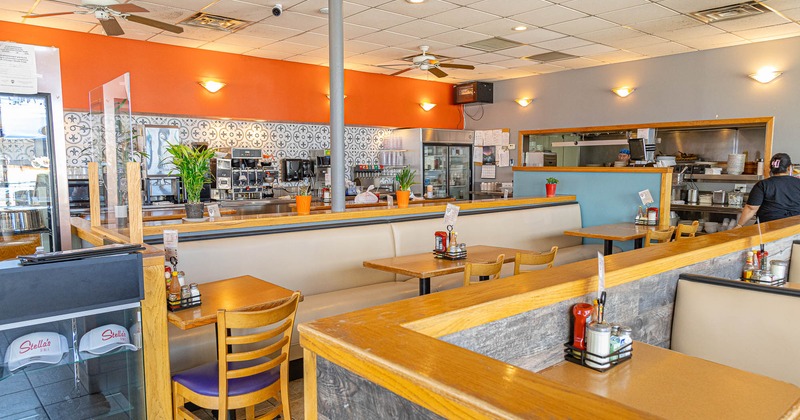 Interior, seating place near bar