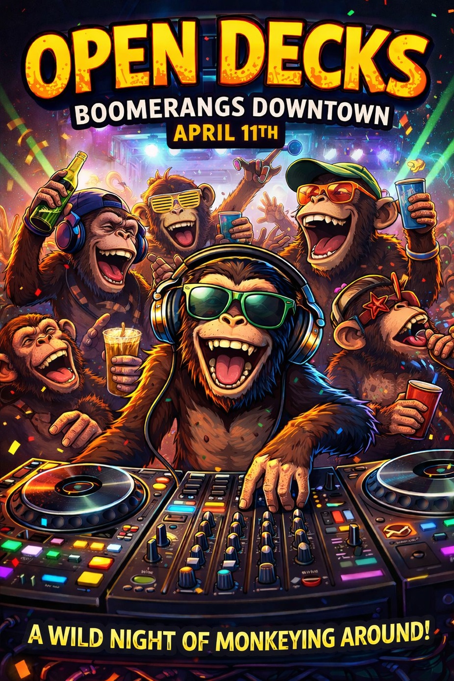 🎧🔥 OPEN DECKS – APRIL 11 🔥🎧 event photo