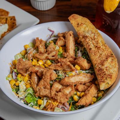 Fried chicken salad.