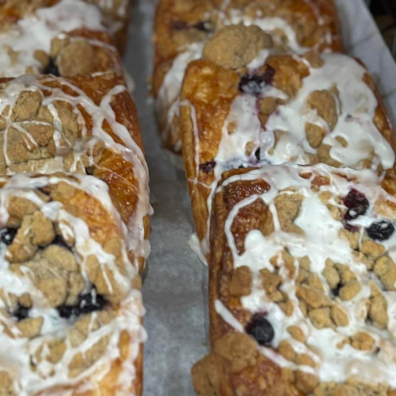 menu item 31 of 46, Blueberry Crumb Danish