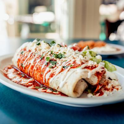 Rolled pastry with dips on the side