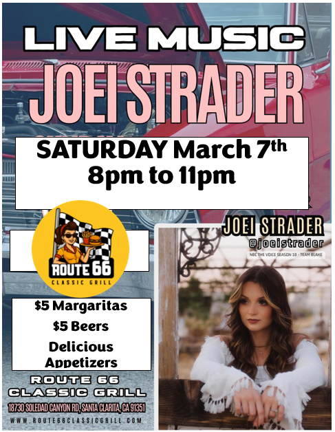 Joei Strader Live Music Saturday March 7th