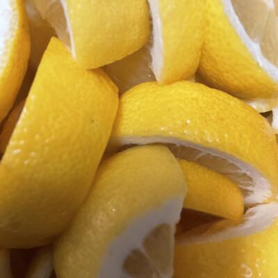 Fresh cut Lemons for Tea.