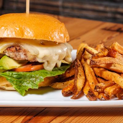 Cheeseburger and fries.