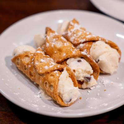 Three cannolis.