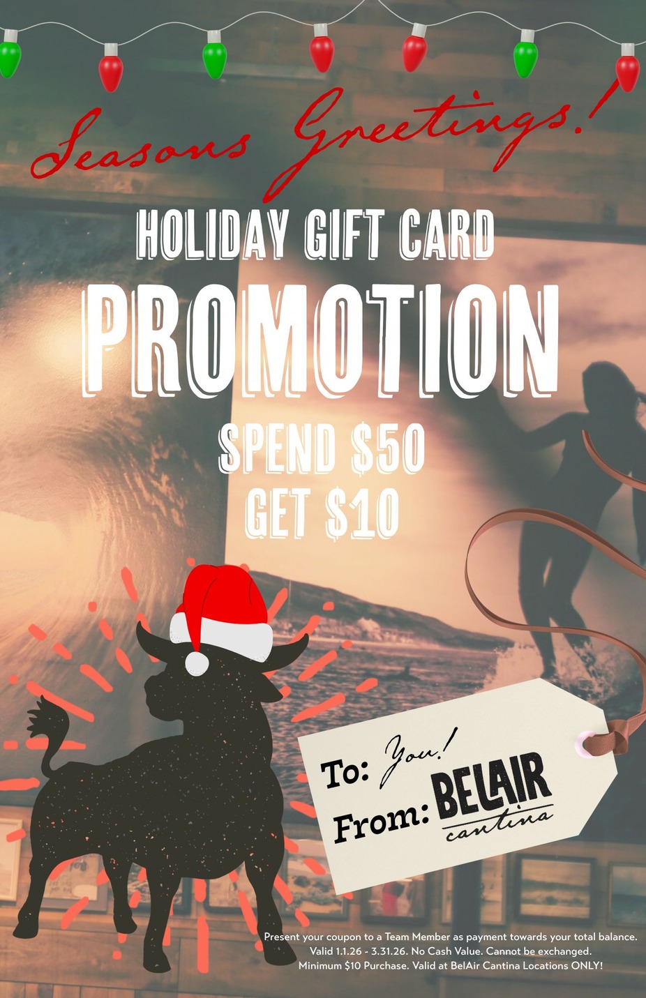 BelAir Cantina Holiday Promotion event photo
