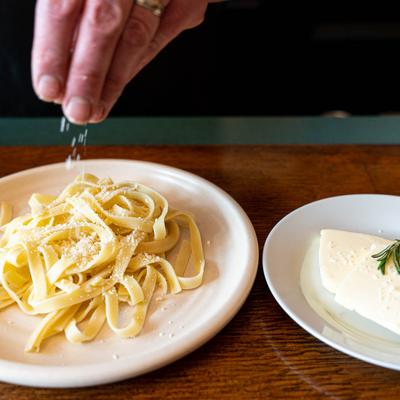 Fettuccine pasta and cheese