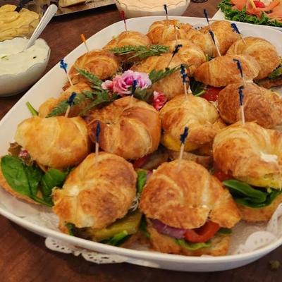 Vegetable Croissant Sandwich.