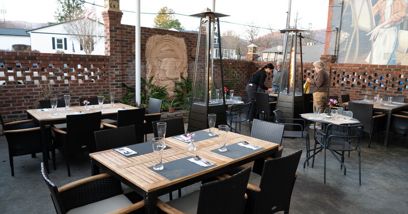 Exterior, patio, seating space