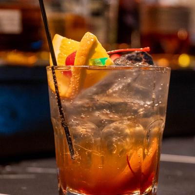Old Fashioned cocktail.