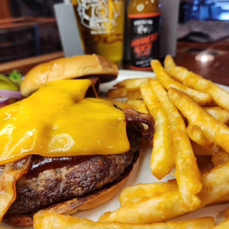 *The BBQ Cheddar Burger photo