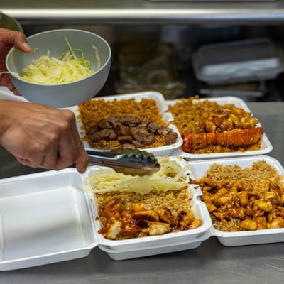 Various food dishes.