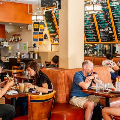 Guests at the restaurant.