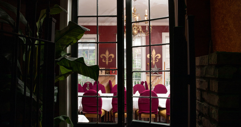 Interior, tables by the entrance door