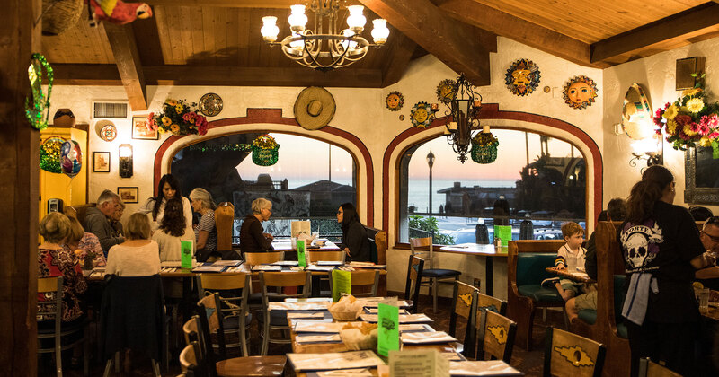 Interior, seating area with guests