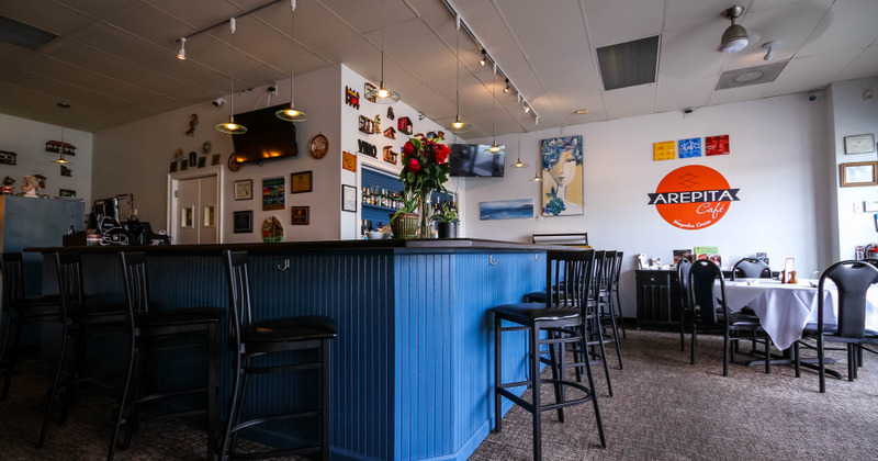 Interior, bar area, corner