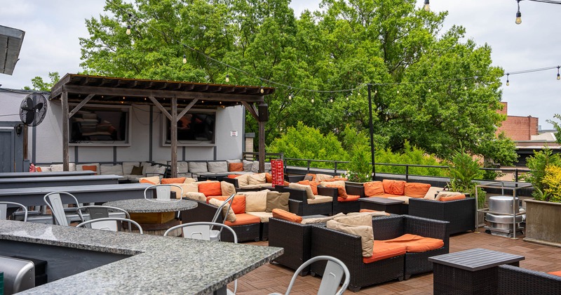 Patio, seating space