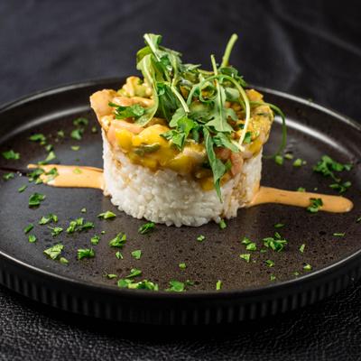 Salmon Tartare stack.