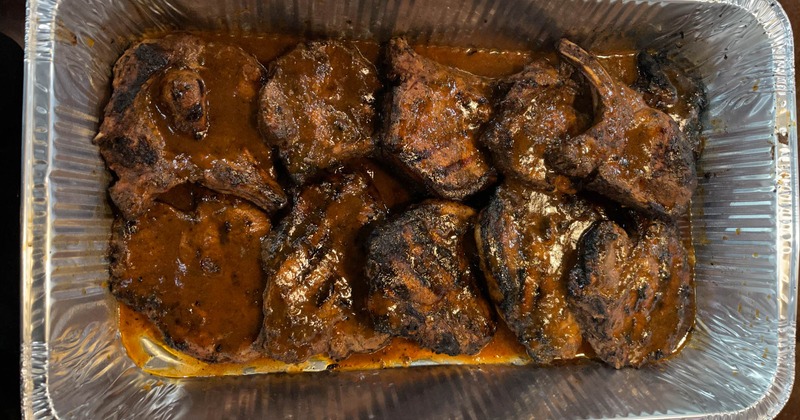 Pork chops ready to be served